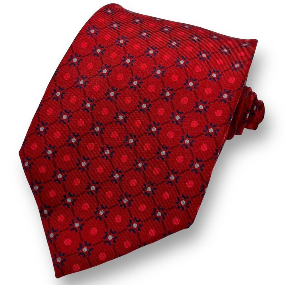 The Art Institute Of Chicago Men’s Vintage Geometric Tie 100% Silk Made in Italy